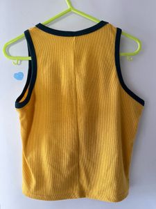Yellow Tank Top with Green Trim