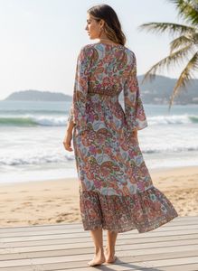 Boho Paisley Midi Dress