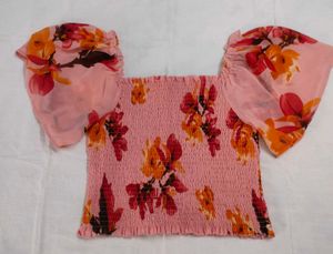 Floral Smocked Off-Shoulder Top