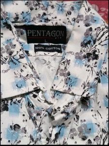 Men's Blue Floral Short Sleeve Shirt