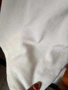 Basic White Ribbed Crop Top