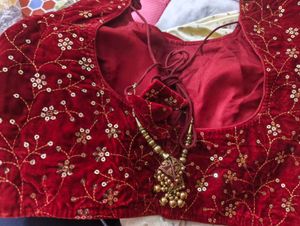 Embellished Cream Saree