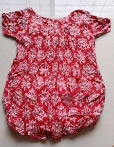 Red Printed Top