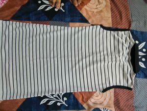 Striped Sleeveless Mini Dress