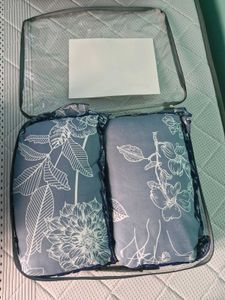 House of Cotton Blue Floral Bed Sheet Set