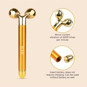 RAS luxury Gold Y-Shape 3D Electric Face Massager
