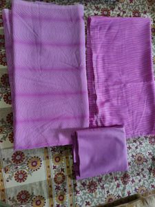 Dress material Purple striped georgette