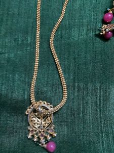 Elegant Gold Tone Necklace &amp; Ring Set