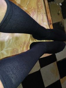 Black Knee-High Socks