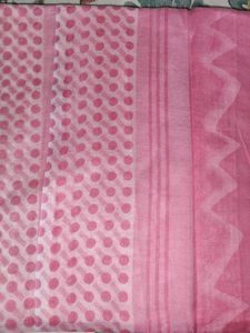 Pink Floral dress material