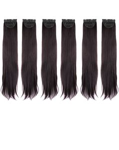 Clip-in 24 Straight Mix-brown Side Patches(6pcs)
