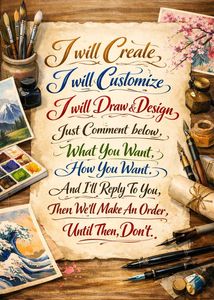 ✨ YES,Custom Art & Calligraphy etc..Available here