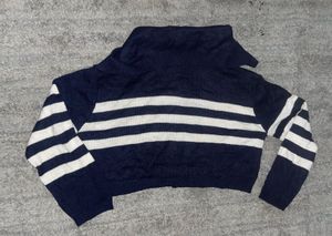 Mixxo Korean Sailor Collar Striped Cardigan – Cute