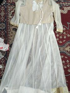 Elegant White &amp; Gold Kurta