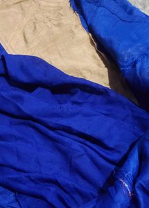 Elegant Blue &amp; Gold Ethnic Gown