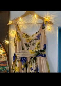Floral Print Sleeveless Maxi Dress