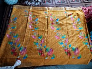 Beautiful Yellow Saree in art silk 😍💛