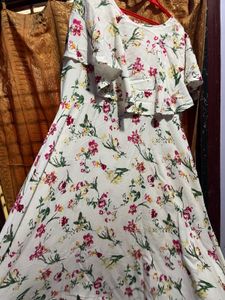 Floral Print Layered Dress