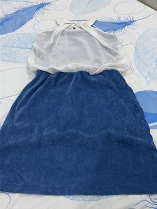 White Halter Neck Dress