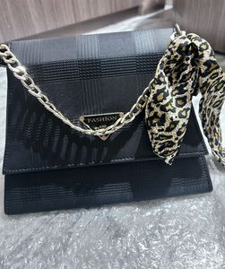 Classy Black Checkered Sling &amp; Handbag 🖤✨