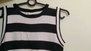 Striped Ribbed Sleeveless Top
