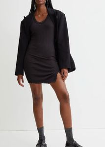 H&amp;M Black  Lace Trim Sleeveless short bodyco