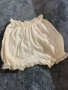 White Cottagecore ribbon top with babydoll inner