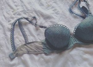 Victoria's Secret Grey Lace Bra