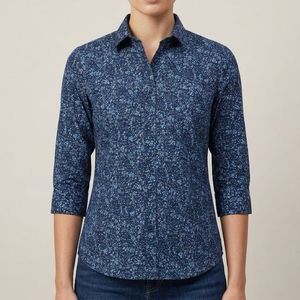 Blue Finch Floral Print Shirt
