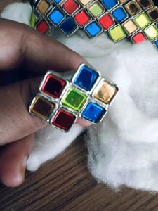 Bohemian Multicolor Choker Necklace &amp; Ring Set