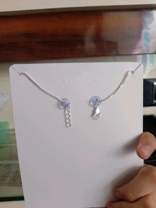 Nacklace Earrings Combo Pure Silver