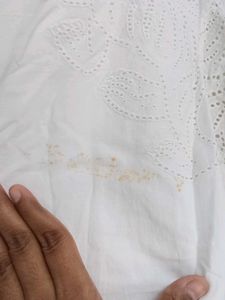 White Eyelet Flutter Sleeve Cute Top