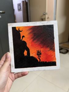 Sale | Lord Shiva Silhouette Painting