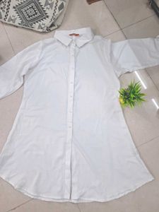 White Collared Shirt Dress