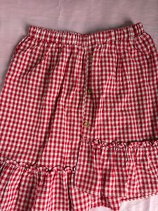 Red Gingham Skirt