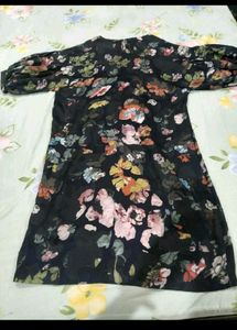 Blue flower print dress