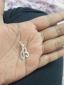 sterling Silver Initial B Pendant