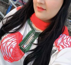 Elegant Rose Print Kurta (only)