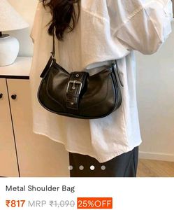 Chic Black Patent Shoulder Bag