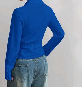 Elegant Blue highlow tshirt(top)