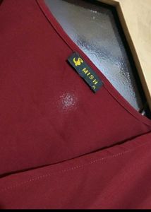 Maroon Color Crop Top For Girl Or Woman 34 Bust