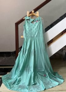 Brand new Stunning Teal Embroidered Gown