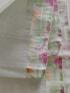Elegant Light Green Dupatta with Floral Border