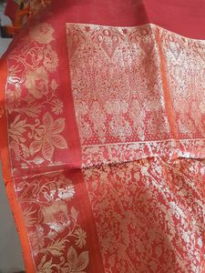 Red pure pattu gold Zarin  Saree
