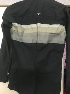 Men's Black Striped Casual Shirt