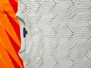 Ivory Knit Pullover Sweater