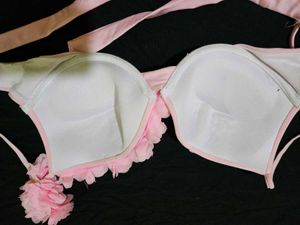 Pretty Pink Floral Bra