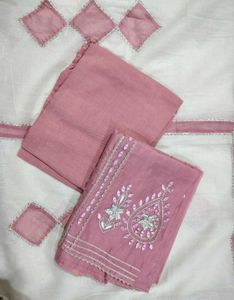 3 Pc Gotapatti Unstitched Suit Set