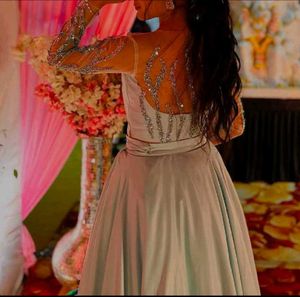Elegant Blue Embellished Lehenga Choli