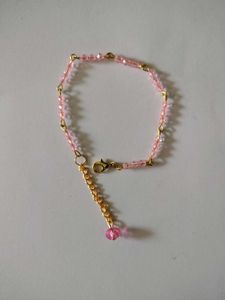 Elegant Gold Chain Bracelet with Red Beads